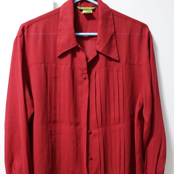 Vintage Red Esprit Blouse - Picture 1 of 5